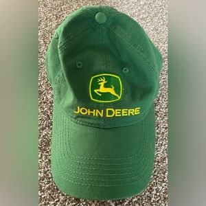 John Deere one size fits all embroidered hat.